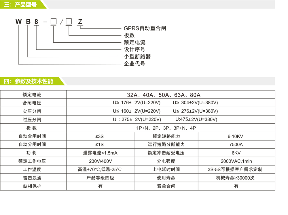 WB8-10/2Z GPRS自動重合閘